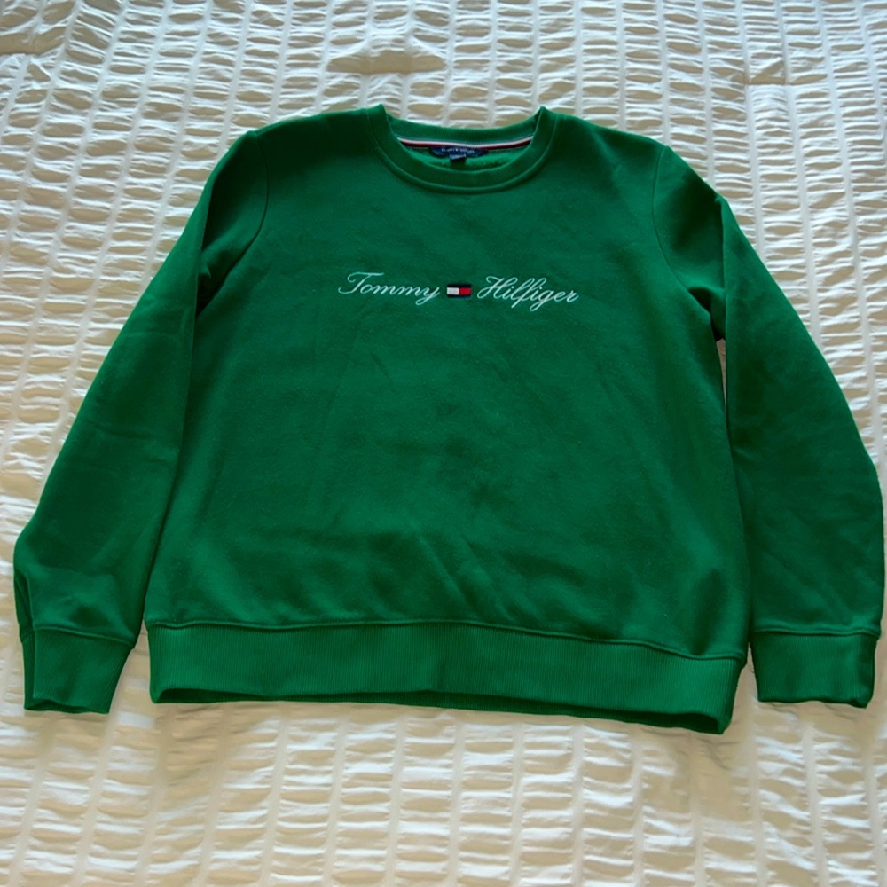 Tommy Hilfiger - Men’s, Green Pullover Sweatshirt - Medium
